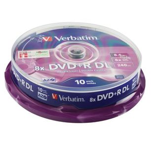 Verbatim Dvdplusr 8X Dual Spind10 43666