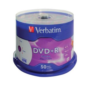 Verbatim Dvd+R 16X 4.7Gb Spindle Pk50