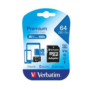 Verbatim 64Gb Sdxc Micro Card/Adapter