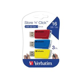 Verbatim Stre/Click USB 16GB Pk3