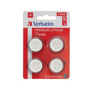 Verbatim CR2430 3V Lih Battery Pk4