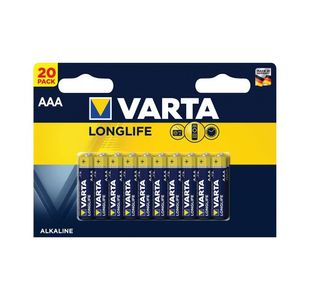 Varta Longlife AAA Battery Pk20