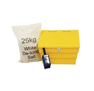 50L Lockable Grit Bin 25Kg Salt Kit