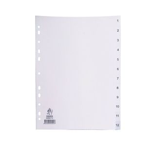 Np Index A4 1-12 Polyprop White