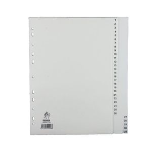 Np Index A4 1-31 Polyprop White