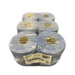 2Work 2-Ply Embossed Centrefeed Roll 50m Blue (Pack of 6) 2W10167