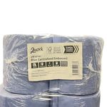 2Work 2-Ply Embossed Centrefeed Roll 50m Blue (Pack of 6) 2W10167