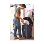 2Work Wheelie Bin with Foot Pedal 70 Litre Dark Grey 2W10783
