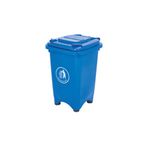 2Work Static Bin with Feet 50 Litre Blue 2W10794