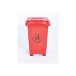 2Work Static Bin with Feet 50 Litre Red 2W10795