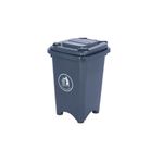 2Work Static Bin with Feet 50 Litre Grey 2W10796