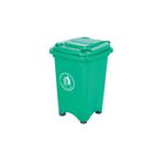 2Work Static Bin with Feet 50 Litre Green 2W10797