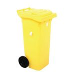 2Work Wheelie Bin 80 Litre Yellow 2W10857