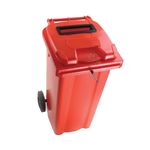 2Work Wheelie Bin Waste Slot Lid 120 Litre Red 2W10874