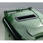 2Work Wheelie Bin Waste Slot Lid 360 Litre Green 2W10885