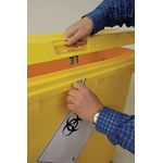 2Work Wheelie Bin Clinical Waste 660 Litre 4 Wheel Lock Yellow 2W10896