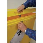 2Work Wheelie Bin Clinical Waste 770 Litre 4 Wheel Lock Yellow 2W10897