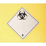 2Work Wheelie Bin Clinical Waste 80 Litre 2 Wheel Lock Yellow 2W10898
