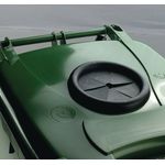 2Work Wheelie Bin 120 Litre with Bottle Bank and Lock Green 2W10924