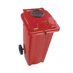 2Work Wheelie Bin 120 Litre with Bottle Bank Aperture and Lock 2W10925