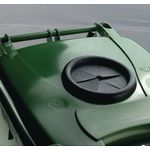 2Work Wheelie Bin 360 Litre with Bottle Bank and Lock Green 2W10936