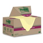 Post-it Super Sticky Recycled 47.6x47.6mm Cardboard Packaging Yellow (Pack of 12) 622RSS12CY