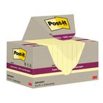 Post-it Super Sticky Recycled 47.6x47.6mm Cardboard Packaging Yellow (Pack of 12) 622RSS12CY