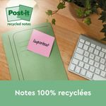 Post-it Super Sticky Recycle 47.6x47.6 Cardboard Packaging Assorted (Pack of 12) 622RSS12COL