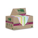 Post-it Super Sticky Recycle 47.6x47.6 Cardboard Packaging Assorted (Pack of 12) 622RSS12COL