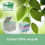 Post-it Super Sticky Recycled 76x76mm Cardboard Packaging Assorted (Pack of 12) 654 RSS12COL