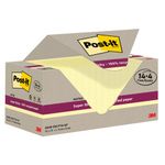 Post-it Super Sticky Recycle 76x76mm Cardboard Packaging Yellow (Pack of 18) 654 RSSCY 14+4F