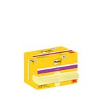 Post-it Super Sticky Notes 47.6x47.6 90 Sheets Yellow VALUE Pack 8+4 FREE (Pack of 12) 622-SSCY-P8+4