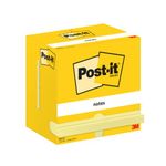 Post-it Notes 76x127mm 100 Sheets Cardboard Packaging Canary Yellow (Pack of 12) 655-CY