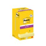 Post-it Super Sticky 76x76mm 90 Sheets Canary Yellow Value Pack 8+4 FOC (Pack of 12) 654-SSCY-P8+4