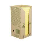 Post-it Notes Recycled Tower 76x76mm Cardboard Packaging Canary Yellow (Pack of 16) 654-1T