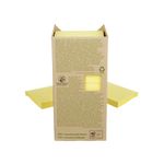 Post-it Notes Recycled Tower 76x76mm Cardboard Packaging Canary Yellow (Pack of 16) 654-1T