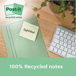 Post-it Notes Recycled Tower 76x76mm Cardboard Packaging Canary Yellow (Pack of 16) 654-1T