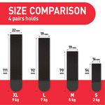 Command Picture Hanging Strips 4 Pairs Extra Large Black (Pack of 8) 7100337107