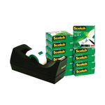 Scotch Magic Tape 810 19mmx33m (Pack of 12) with Free Dispenser SM12