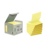 Post-it Recycled Z-Notes 76 x 76mm Cardboard Packaging Canary Yellow (6 Pack) R330-1B