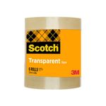 Scotch 508 Transparent Tape 25mm x 66m  (Pack 6) - 7100336166