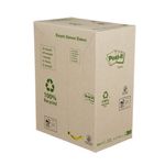 Post-it Recycled Notes 76x127mm 100 Sheets Cardboard Packaging Canary Yellow (Pack of 16) 655-1T