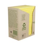 Post-it Recycled Notes 76x127mm 100 Sheets Cardboard Packaging Canary Yellow (Pack of 16) 655-1T