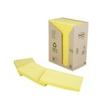 Post-it Recycled Notes 76x127mm 100 Sheets Cardboard Packaging Canary Yellow (Pack of 16) 655-1T