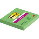 Post-it Super Sticky Notes 76x76mm 90 Sheets Green (Pack of 6) 654-6SS-GRN