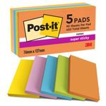 Post-It Notes Boost 76x127mm 90 Sheets Pack of 5 655-5SS-BOOS
