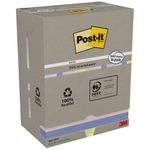 Post-it Recycled Ast Colour 76x127mm 100 Sheet Pack of 16 655-1RPTN