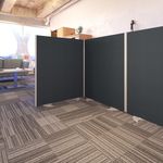 Floor standing fabric screen 1500mm high x 1800mm wide - black