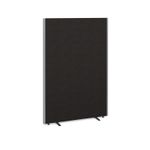 Floor standing fabric screen 1800mm high x 1200mm wide - black