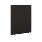 Floor standing fabric screen 1800mm high x 1400mm wide - black